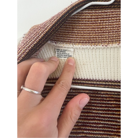 Vintage Space Dye Ethnic Open Sweater Cardigan- Size Medium - Picture 4 of 5